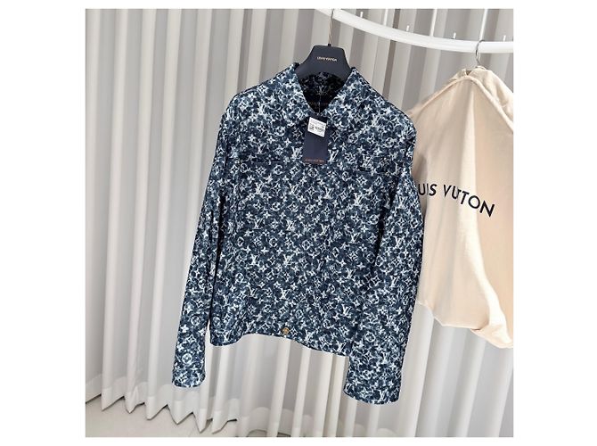 Louis Vuitton Monogramm Denim Workwear Jacke Blau - Ansicht 2