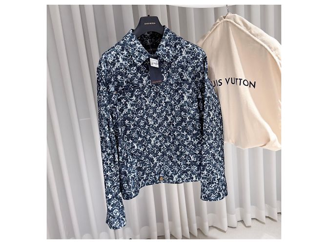 Louis Vuitton Monogramm Denim Workwear Jacke Blau - Ansicht 3
