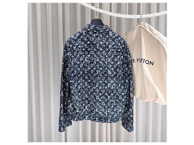 Louis Vuitton Monogramm Denim Workwear Jacke Blau - Ansicht 7
