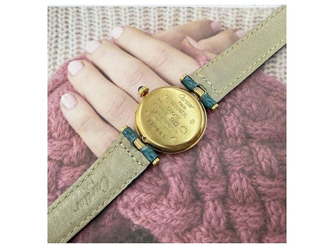 Cartier Must Vendome Trinity Damenuhr Silber Weiß - Ansicht 17