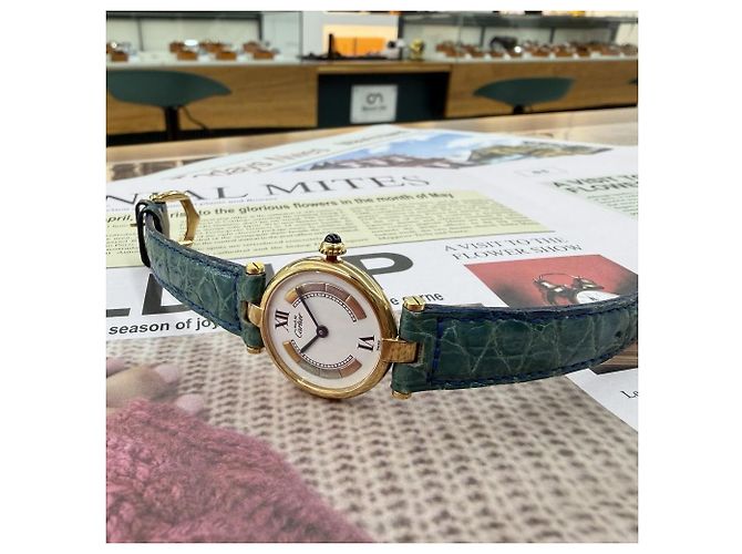 Cartier Must Vendome Trinity Damenuhr Silber Weiß - Ansicht 20