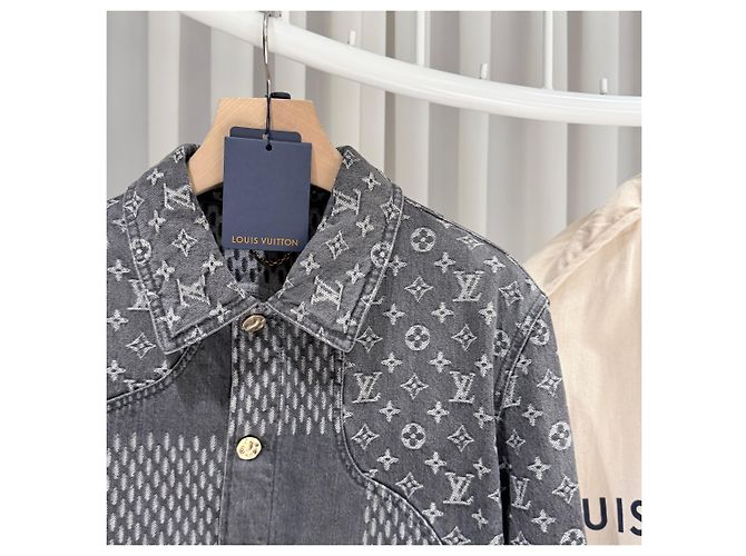 Louis Vuitton Nigo Monogram Damier Denim Trucker Jacket Black - view 4