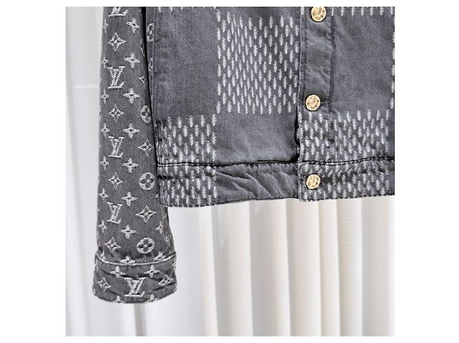 Louis Vuitton Nigo Monogram Damier Denim Trucker Jacket Black - view 5