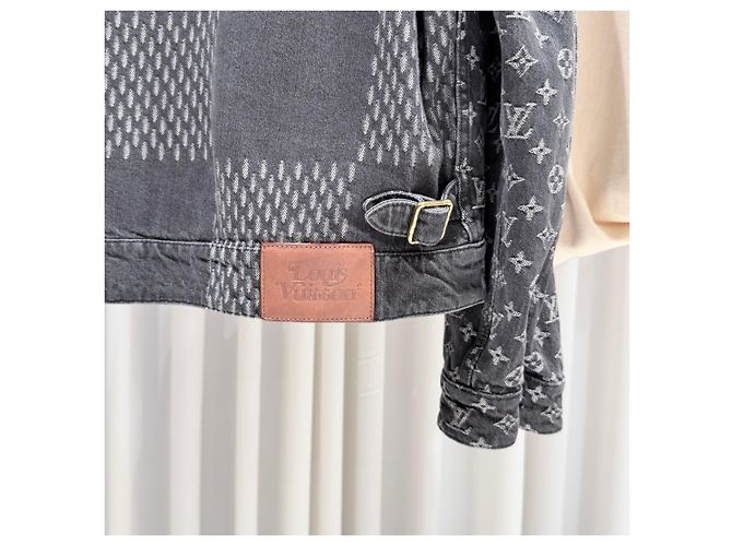 Louis Vuitton Nigo Monogram Damier Denim Trucker Jacket Black - view 8