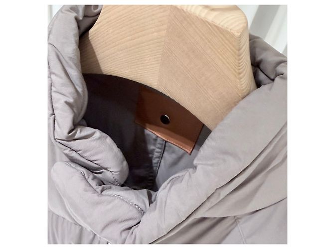 Hermès Celia Nylon Steppjacke Beige Braun - Ansicht 6