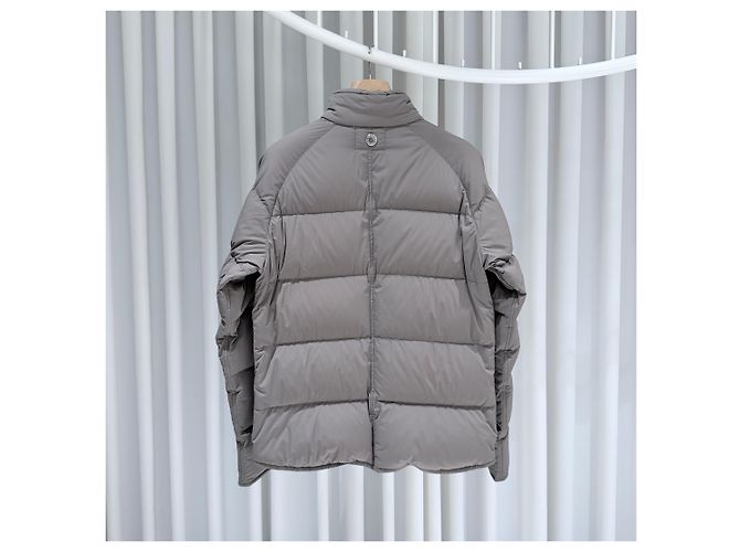 Hermès Celia Nylon Steppjacke Beige Braun - Ansicht 7