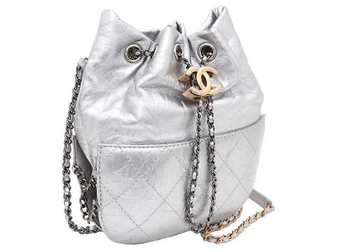 Chanel Borsa a secchiello Gabrielle, borsa a tracolla e borsa crossbody Argento - vista 2