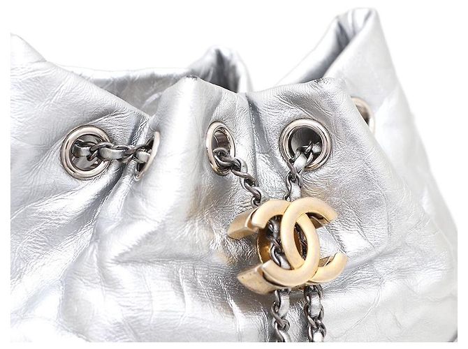 Chanel Borsa a secchiello Gabrielle, borsa a tracolla e borsa crossbody Argento - vista 6