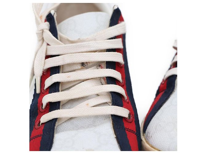 Gucci Sneakers in PVC con logo GG e cuciture tricolore Bianco - vista 7