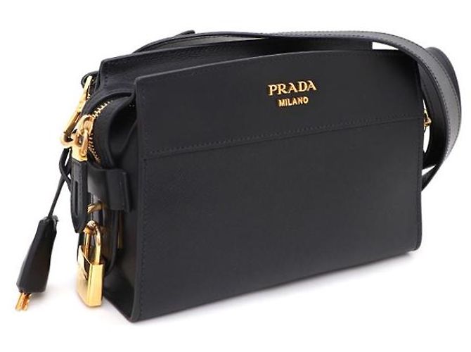 Prada Borsa a Spalla e Borsa a Tracolla Saffiano City Nero - vista 2