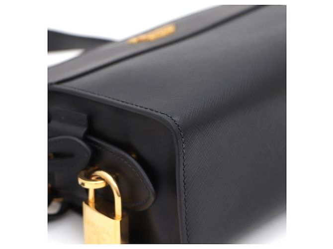 Prada Borsa a Spalla e Borsa a Tracolla Saffiano City Nero - vista 5