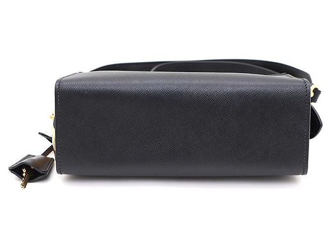 Prada Borsa a Spalla e Borsa a Tracolla Saffiano City Nero - vista 6