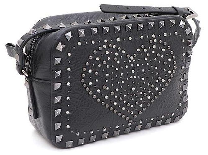 Valentino Bolso de Hombro y Bolso Bandolera Heart Rockstud Negro - vista 2