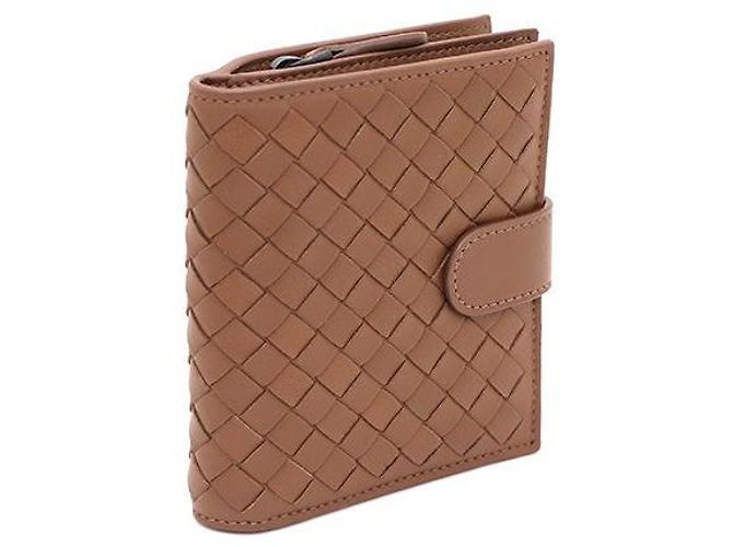 Bottega Veneta Cartera de mujer de piel Nappa Intrecciato Castaño - vista 2