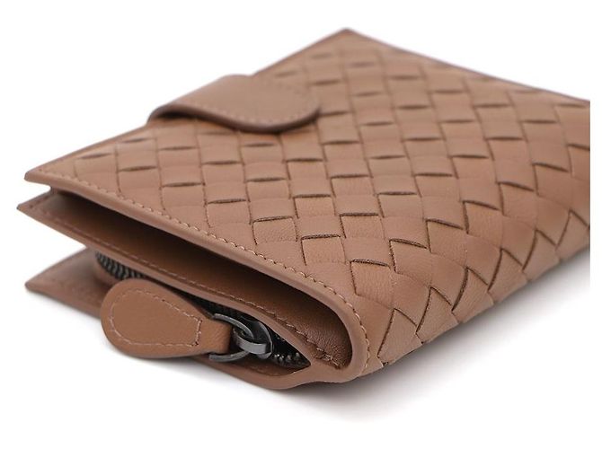 Bottega Veneta Cartera de mujer de piel Nappa Intrecciato Castaño - vista 4