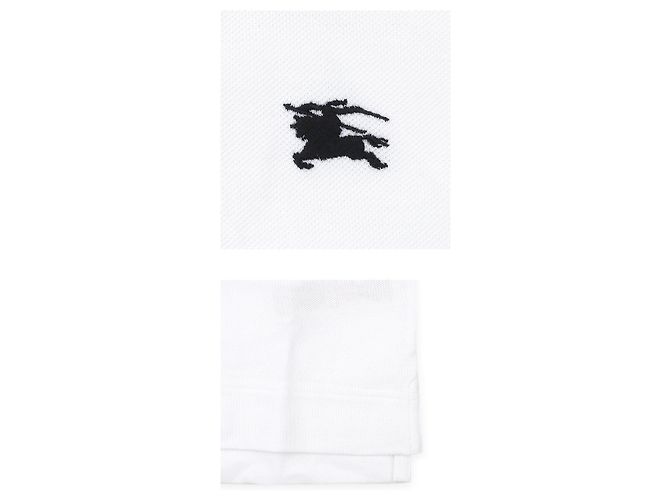 Burberry Polo a maniche corte ricamato con colletto classico per bambini (White) Bianco - vista 4