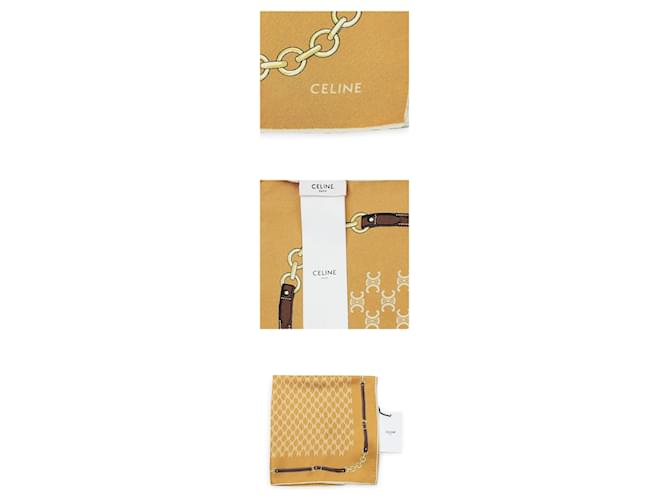 Céline Sciarpa in seta Bandana Heritage da donna Giallo - vista 4