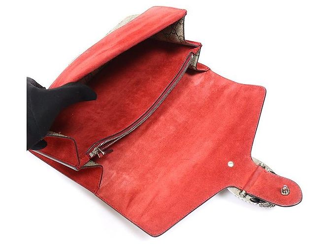 Gucci Borsa a tracolla piccola Dionysus in tela GG Supreme Marrone - vista 4