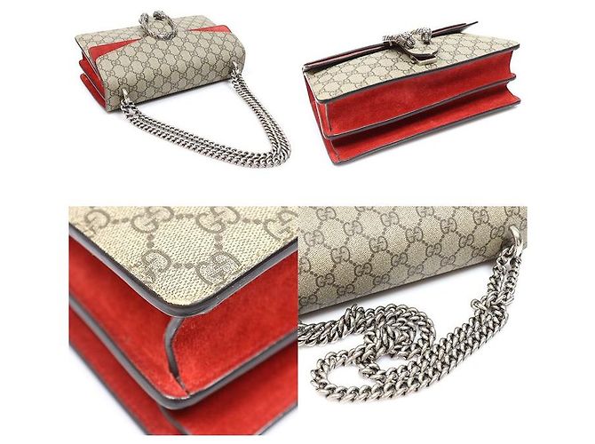 Gucci Borsa a tracolla piccola Dionysus in tela GG Supreme Marrone - vista 5