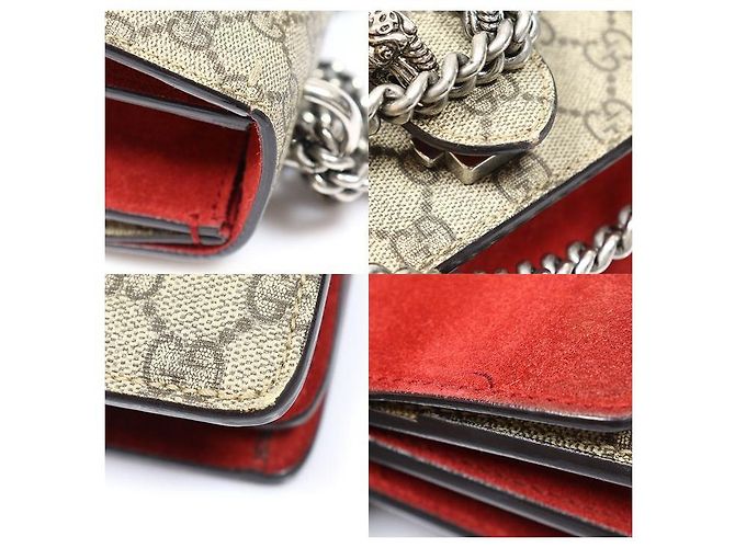 Gucci Borsa a tracolla piccola Dionysus in tela GG Supreme Marrone - vista 6