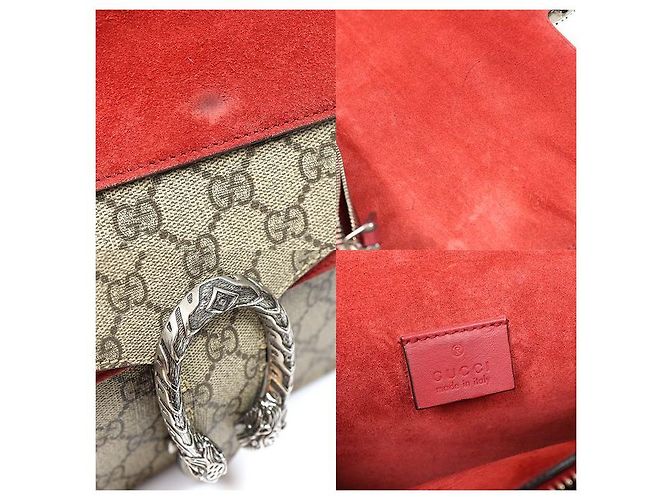 Gucci Borsa a tracolla piccola Dionysus in tela GG Supreme Marrone - vista 7