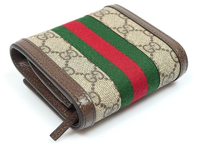 Gucci Tarjetero de lona Ophidia GG Supreme Castaño - vista 5