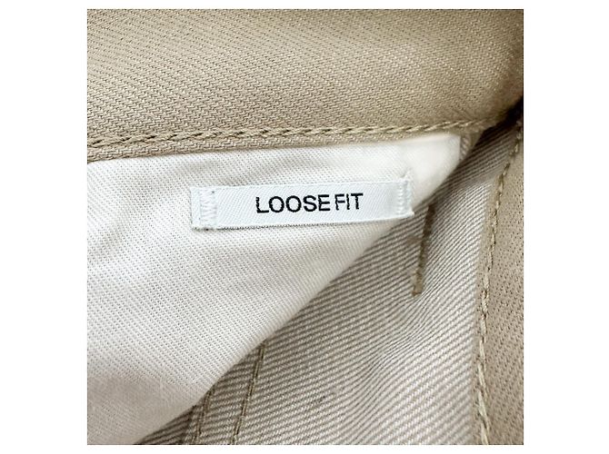 Prada Pantaloni larghi in cotone con logo Triangle da uomo Beige Marrone - vista 15