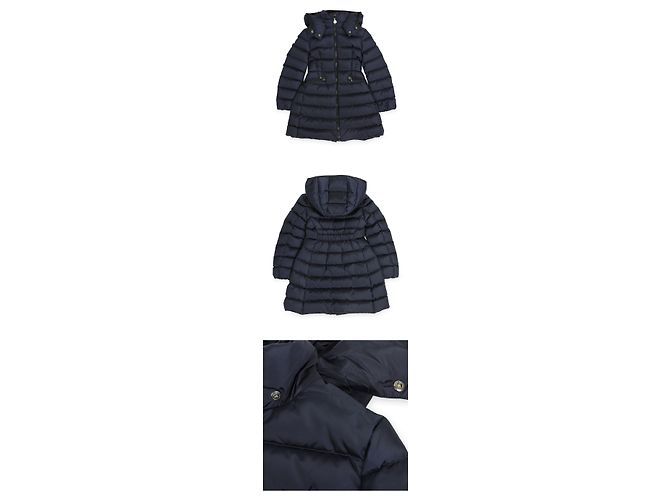Moncler CHARPAL Long Down Jacket Blue - view 3