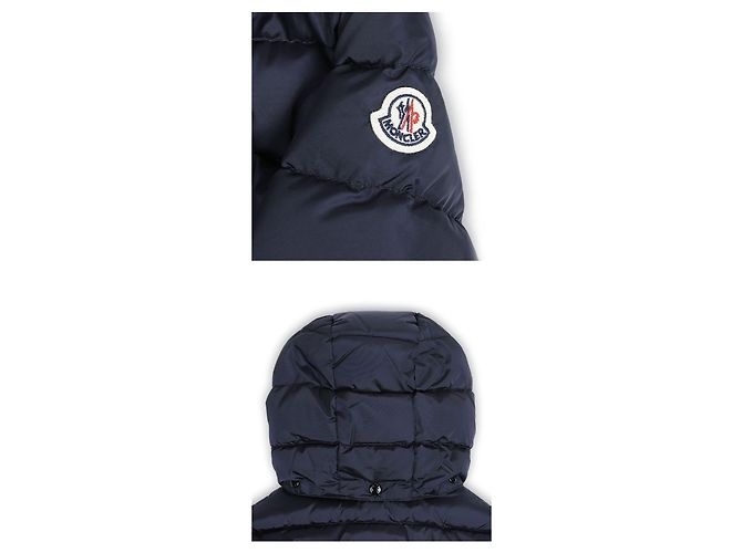 Moncler CHARPAL Long Down Jacket Blue - view 4