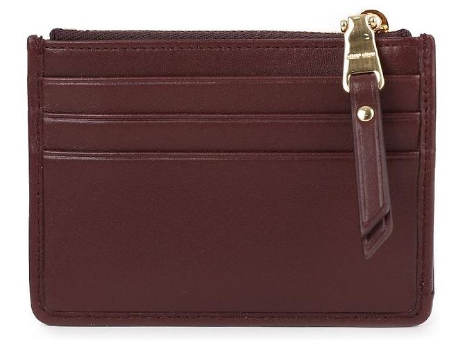 Miu Miu Tarjetero de piel Nappa Castaño - vista 5