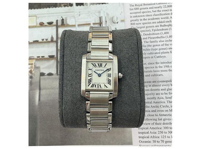 Cartier Tank Francaise Small Damenuhr Weiß - Ansicht 13