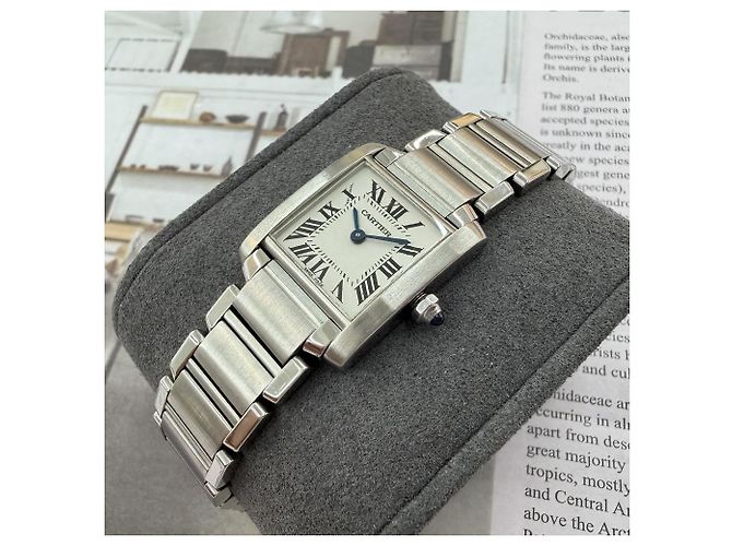 Cartier Tank Francaise Small Damenuhr Weiß - Ansicht 15