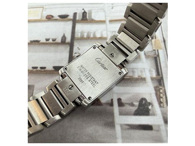 Cartier Tank Francaise Small Damenuhr Weiß - Ansicht 21