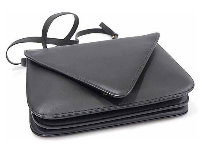 Bottega Veneta Piccola borsa bustina in pelle di vitello nera con catena dorata Nero - vista 5