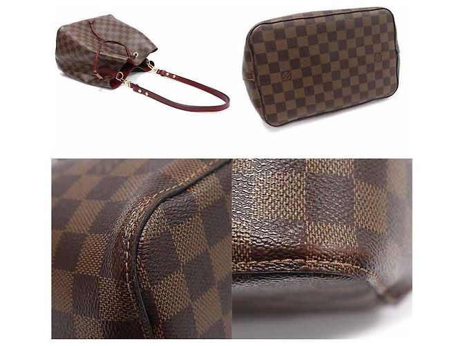 Louis Vuitton Borsa a tracolla NeoNoe Bucket MM Cherry Berry Marrone - vista 5