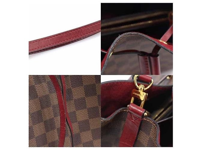 Louis Vuitton Borsa a tracolla NeoNoe Bucket MM Cherry Berry Marrone - vista 6