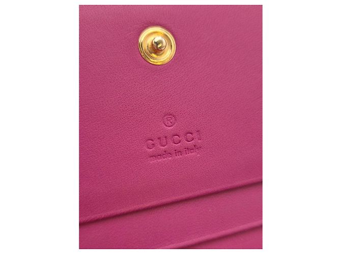 Gucci Portafoglio in pelle rosa - vista 13