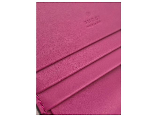 Gucci Portafoglio in pelle rosa - vista 15