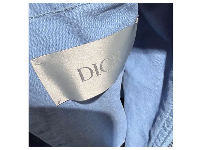 Dior Giacca in denim con cappuccio e zip con logo ricamato Couture Blu - vista 8