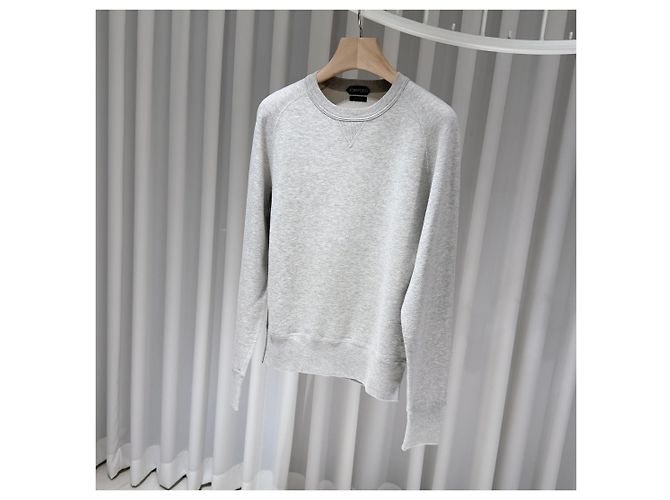 Tom Ford Grauer Sweatshirt aus Baumwolle mit Rundhalsausschnitt Braun - Ansicht 2