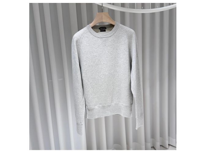 Tom Ford Grauer Sweatshirt aus Baumwolle mit Rundhalsausschnitt Braun - Ansicht 3