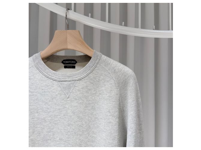 Tom Ford Grauer Sweatshirt aus Baumwolle mit Rundhalsausschnitt Braun - Ansicht 4