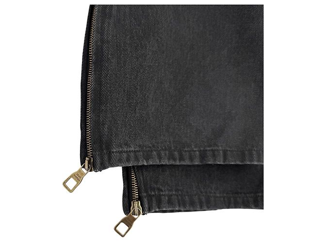 Louis Vuitton Pantaloni Carpenter in Denim Monogram Double Knee Neri Nero - vista 10