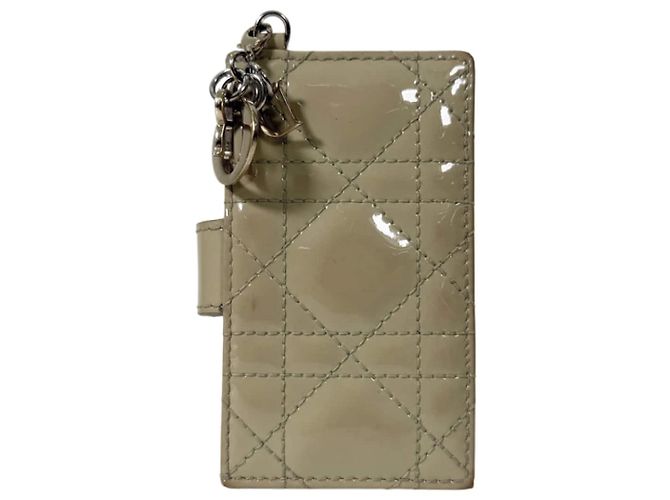 Dior Lady Cannage Kartenetui Accordion Lackleder Sand Beige Braun - Ansicht 2