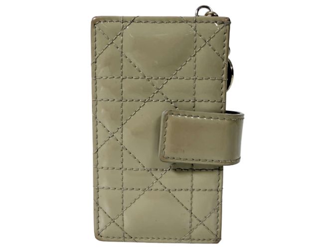 Dior Lady Cannage Kartenetui Accordion Lackleder Sand Beige Braun - Ansicht 5
