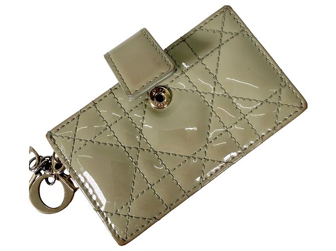 Dior Lady Cannage Kartenetui Accordion Lackleder Sand Beige Braun - Ansicht 9