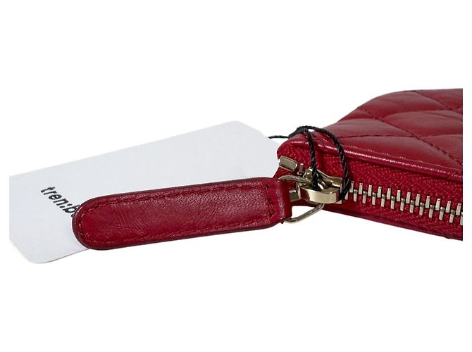 Chanel Mini Classic Pouch aus Kalbsleder Rot Gold - Ansicht 10