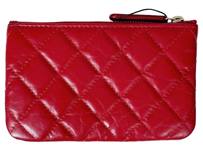 Chanel Mini Classic Pouch aus Kalbsleder Rot Gold - Ansicht 5