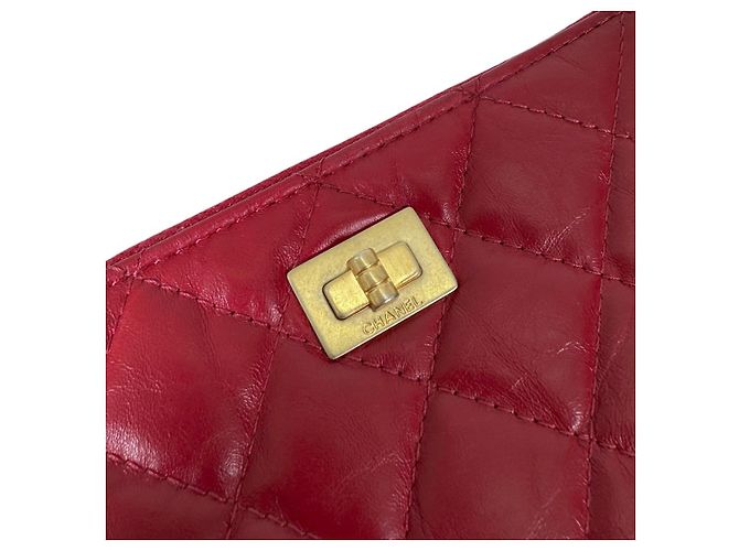 Chanel Mini Classic Pouch aus Kalbsleder Rot Gold - Ansicht 8