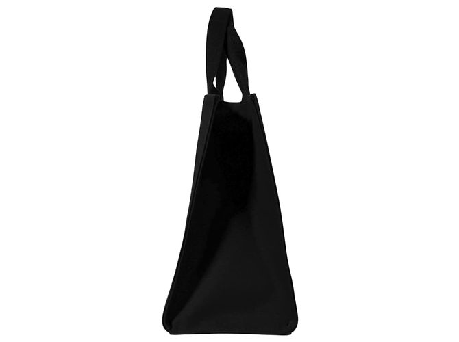 Fendi Borsa tote in cotone, borsa a tracolla, Black, Large Nero - vista 4